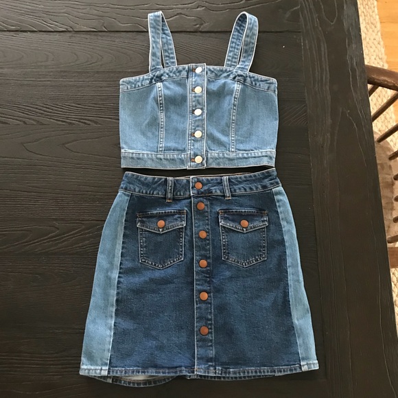 Madewell Dresses & Skirts - Madewell denim skirt and top NWT